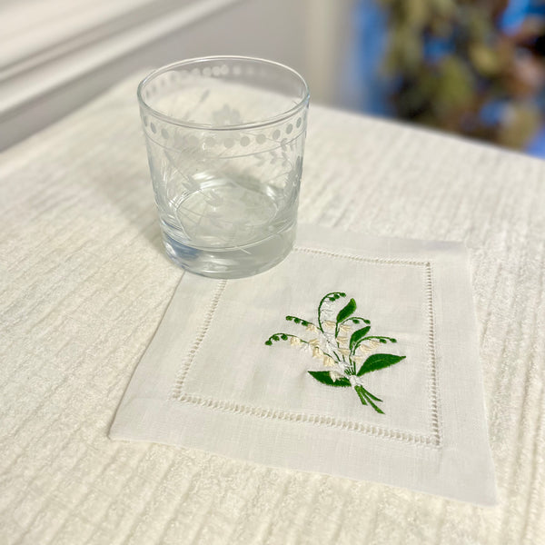 Lilly of the Valley - Embroidered Napkins