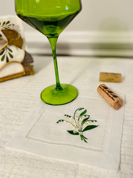 Lilly of the Valley - Embroidered Napkins